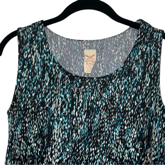 Faded Glory Blue and Black Patterned Tank Top - Picture 2 of 4